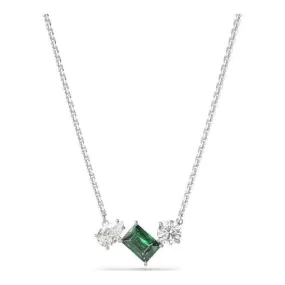 Mesmera Mixed Cuts Green Rhodium Plated Pendant 5668278