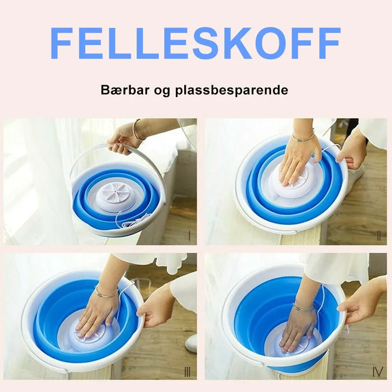 Mini portable washing machine bag - efficient &amp; foldable