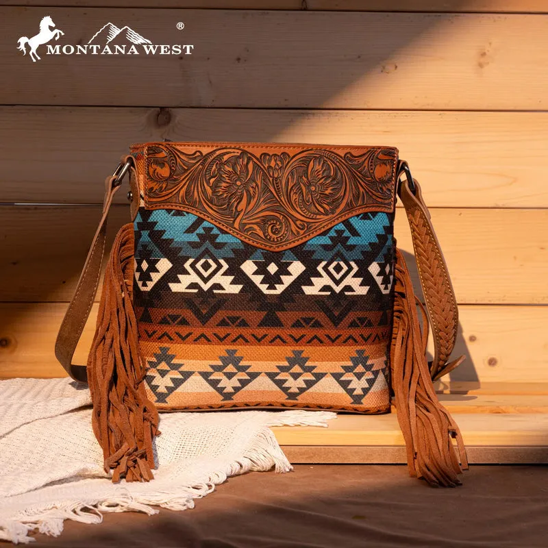 Montana West Tooled Aztec Concealed Crossbody