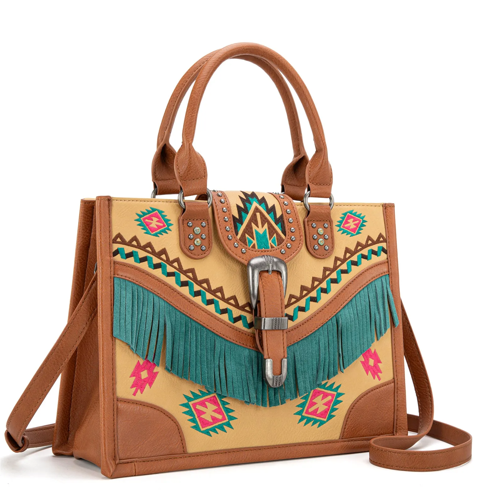 MW1294G-8110  Montana West Buckle Collection Concealed Carry Tote