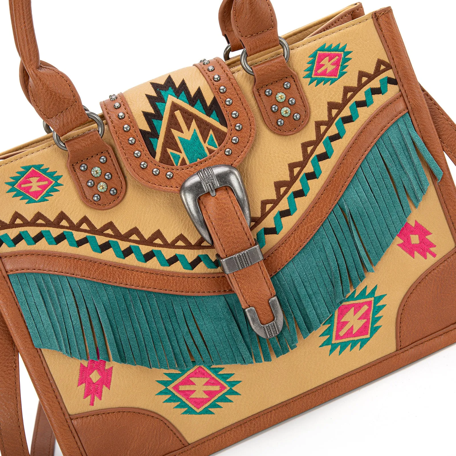MW1294G-8110  Montana West Buckle Collection Concealed Carry Tote