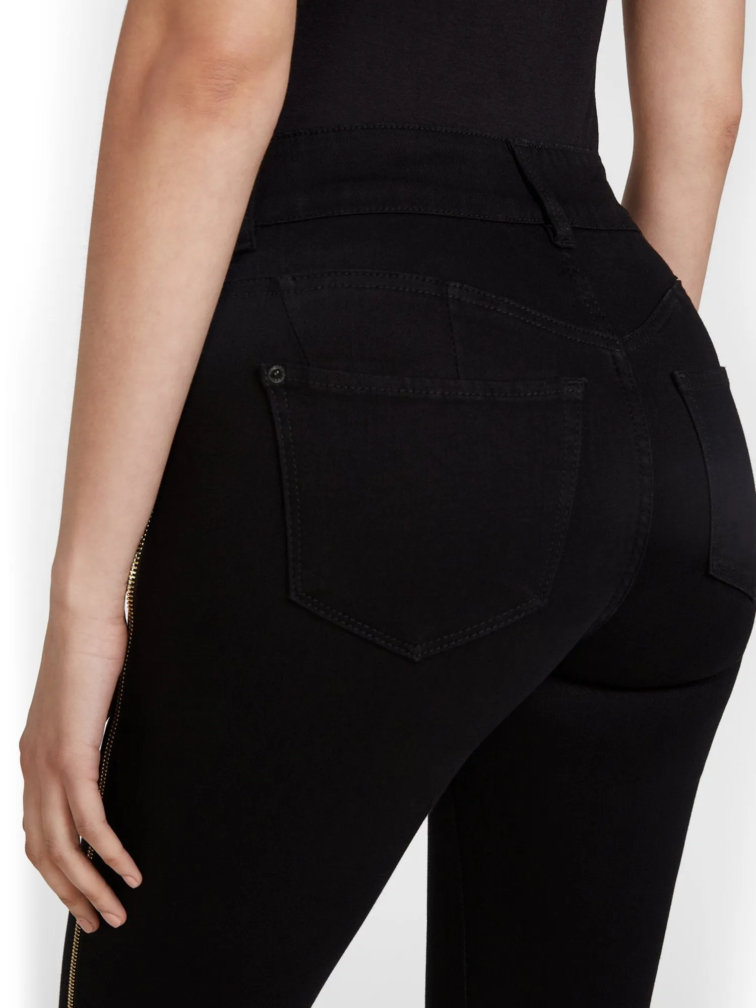 Mya Curvy High-Waisted Super-Skinny Jeans - Side-Zipper