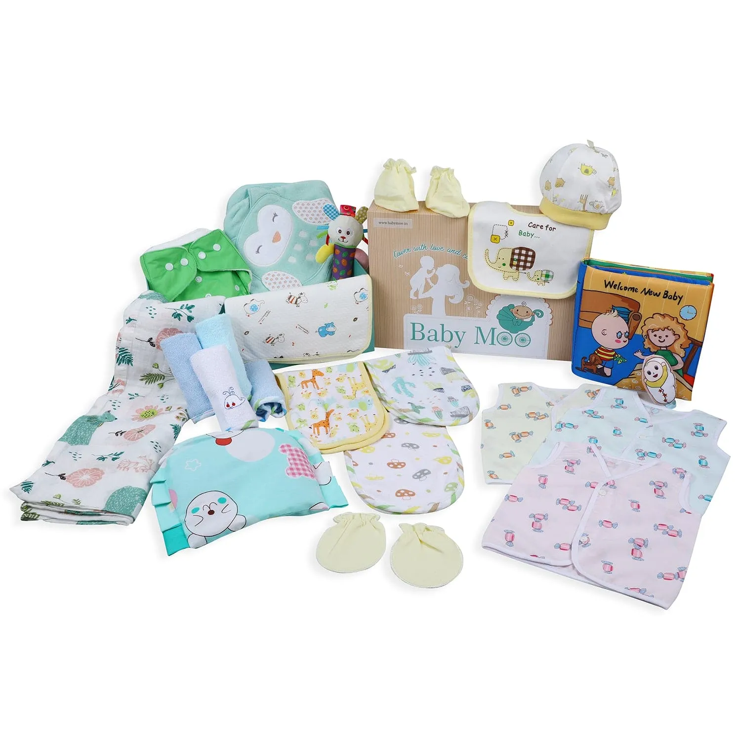 Newborn Essentials Super Combo 21 Pcs Unisex  Multicolour