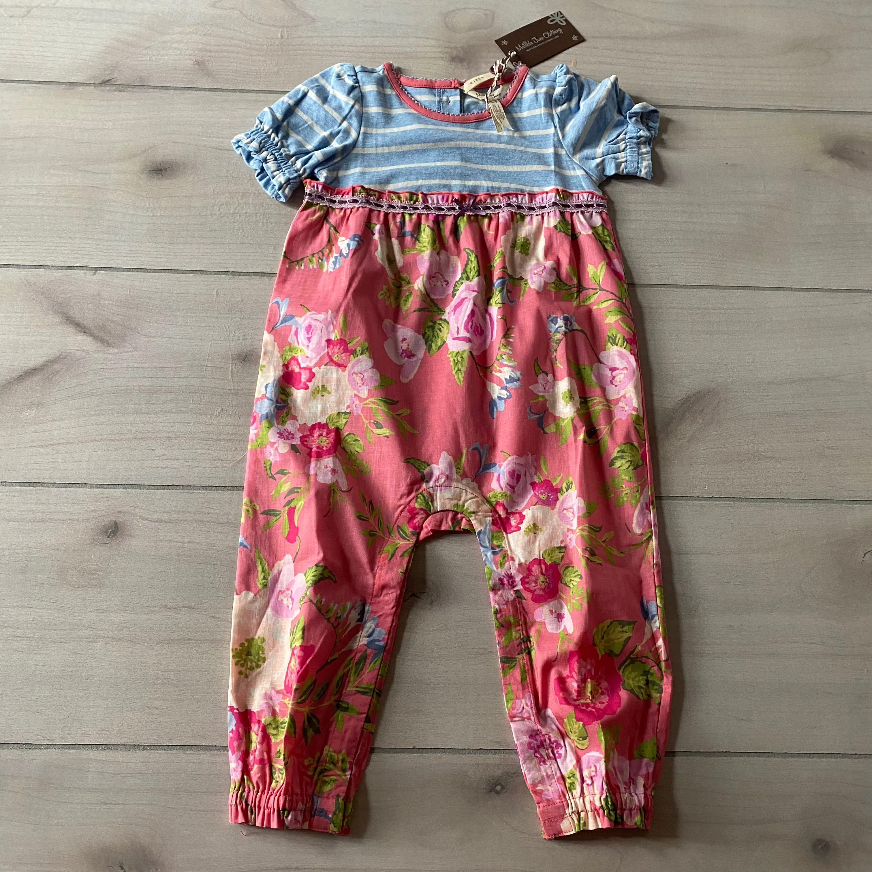 NWT Matilda Jane Cotton Candy Floral Print Romper