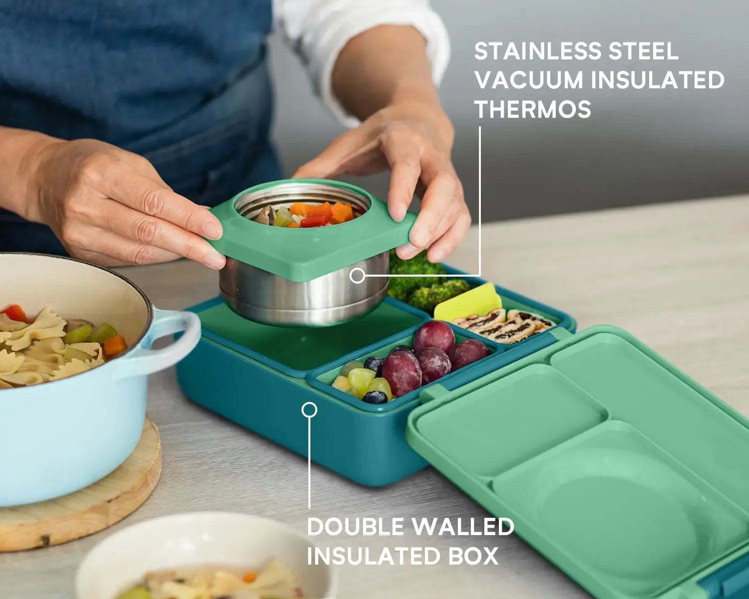OmieBox Lunch Box (Green Meadow)