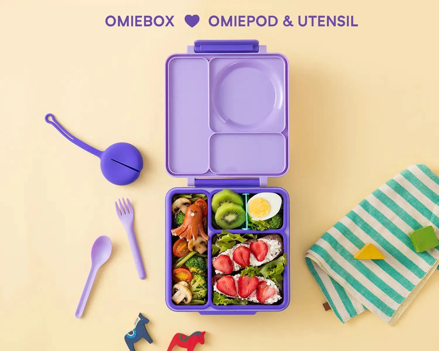 OmieBox Lunch Box (Purple Plum)