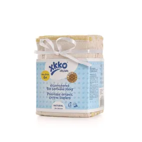 Organic Cotton BirdsEye Prefold Diapers - Natural (6 Pack)