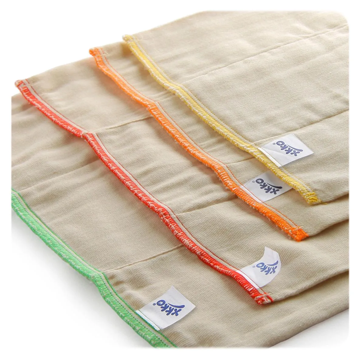 Organic Cotton BirdsEye Prefold Diapers - Natural (6 Pack)