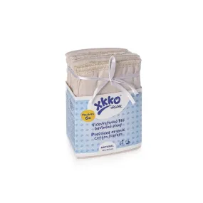 Organic Cotton Twill Prefold Diapers - Natural (6 Pack)
