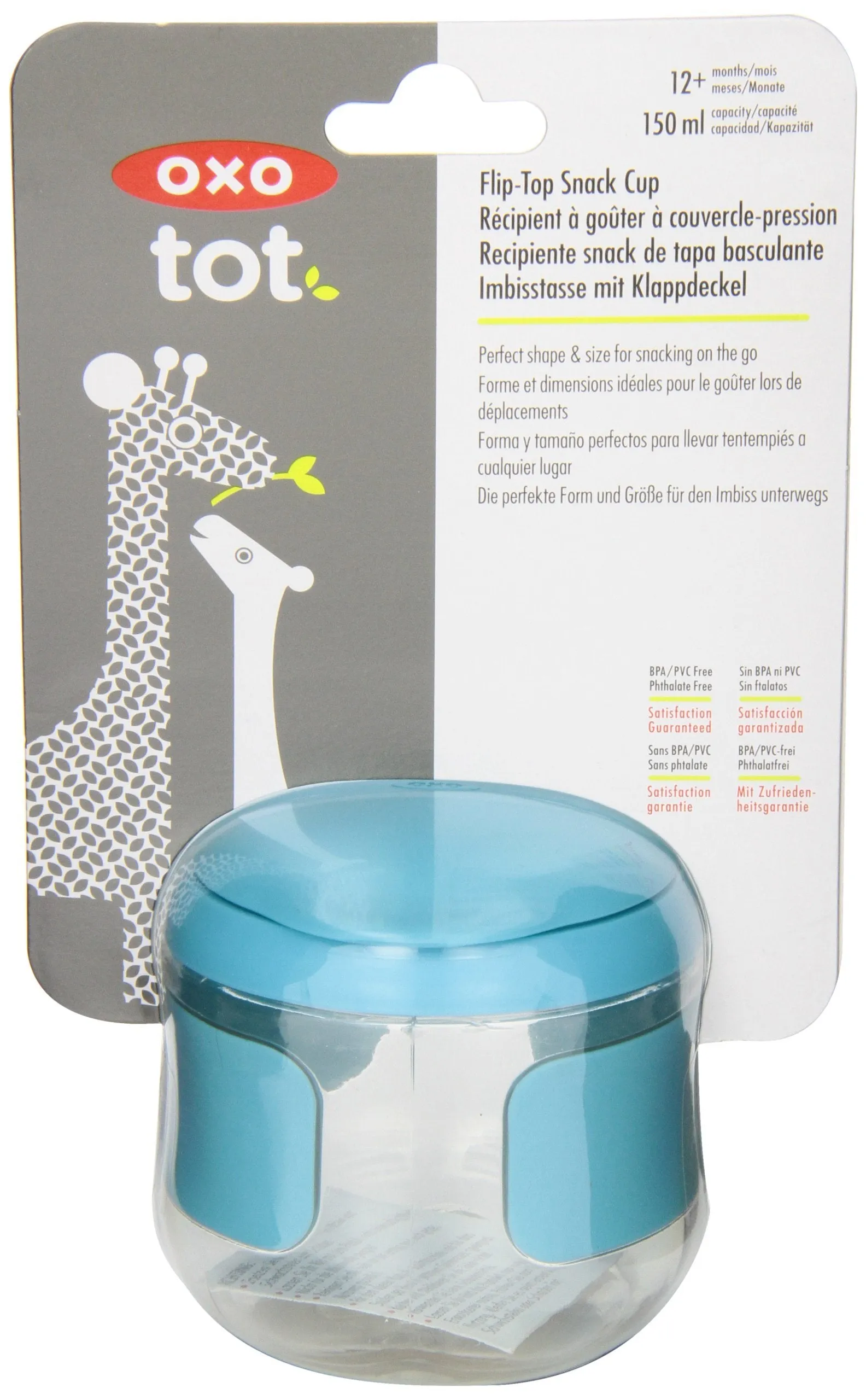 OXO TOT - Flip-Top Snack Cup, 5 Ounce