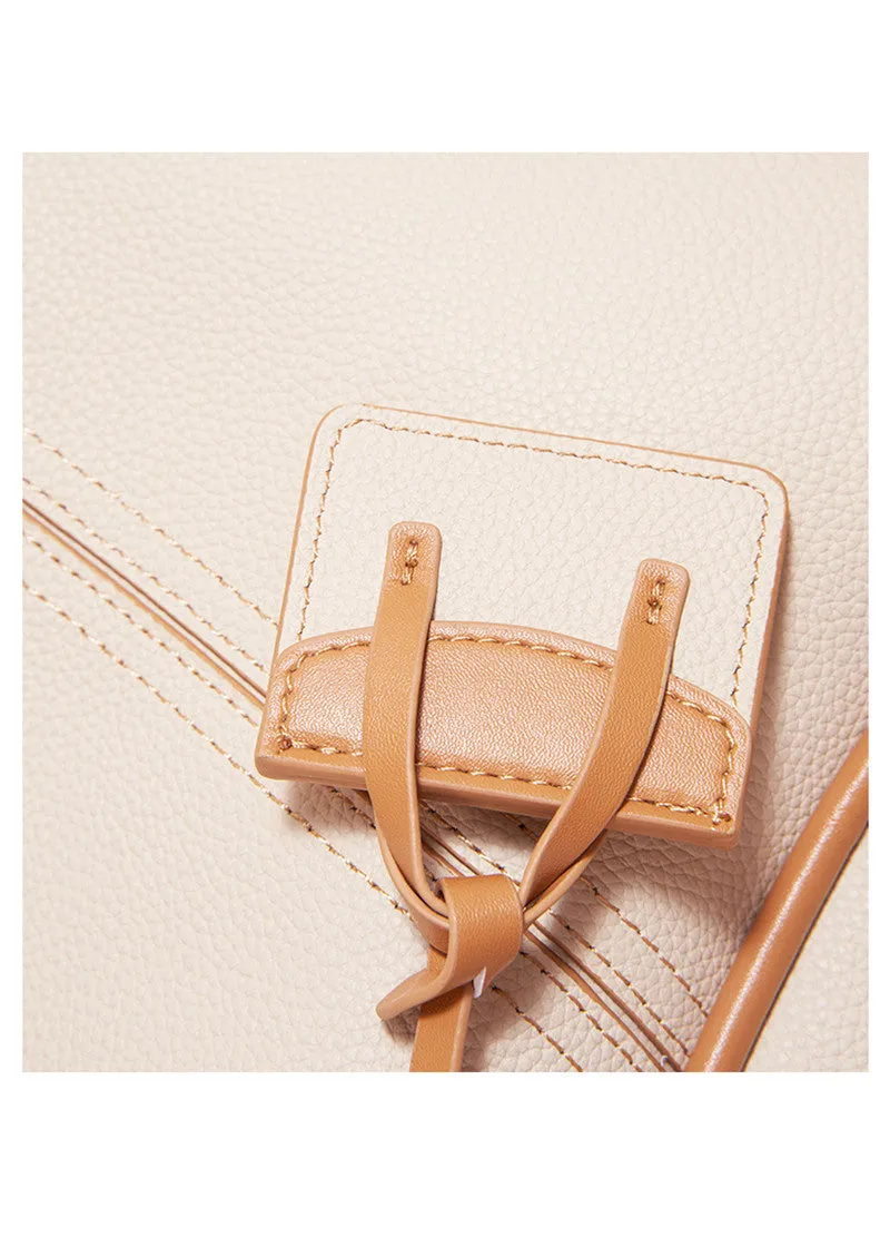 Patchwork Grained Leather Tote Bag