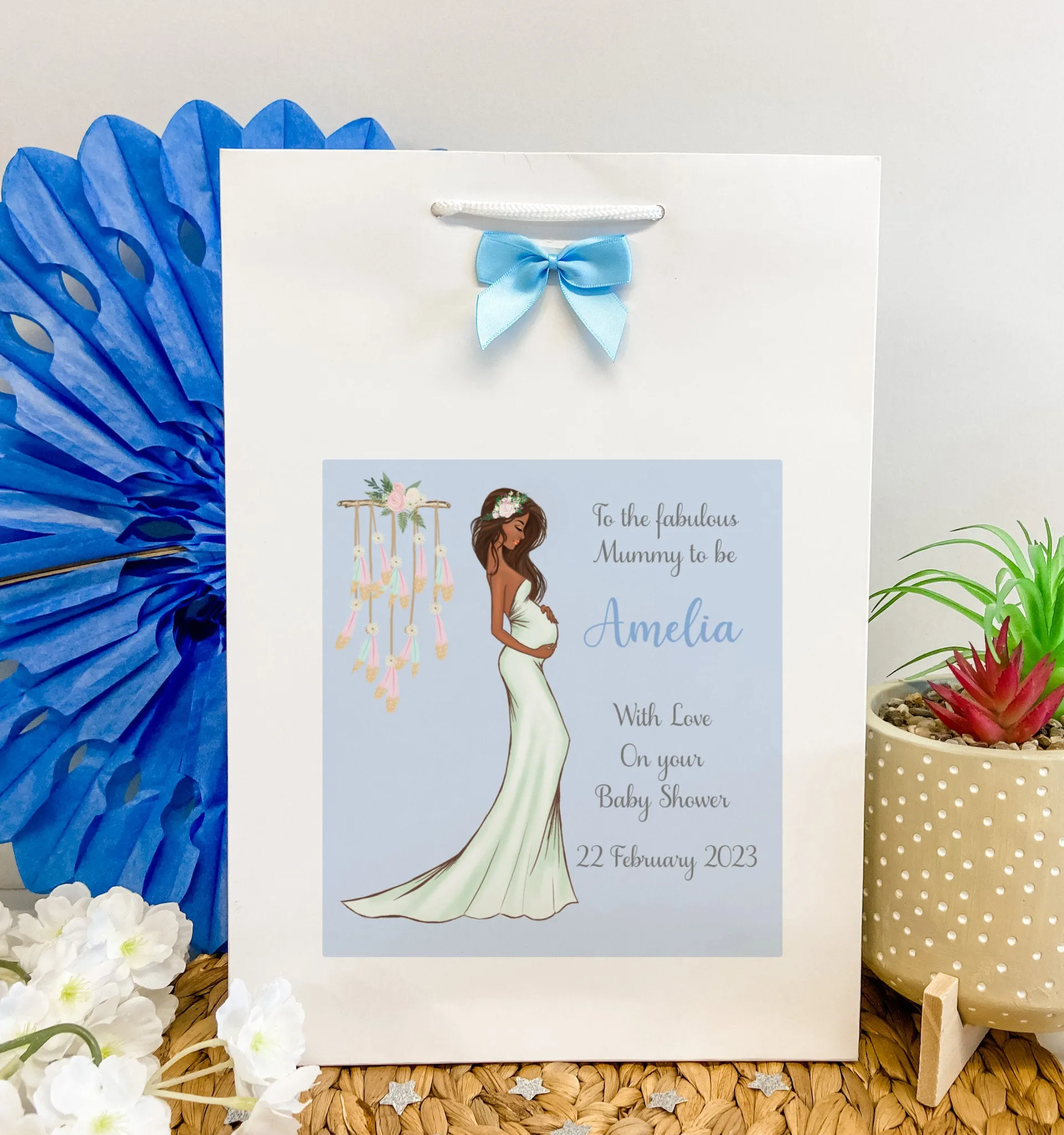 Personalised Baby Shower Card Elegant Mummy