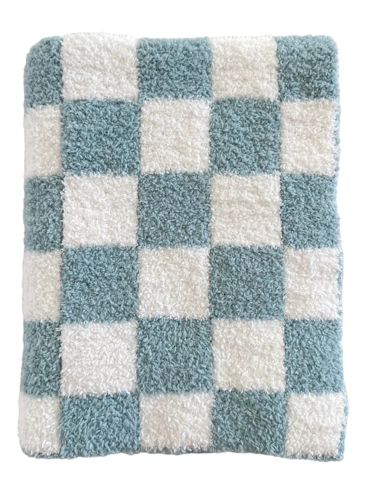Phufy® Bliss Checkerboard Mini Blanket, Powder