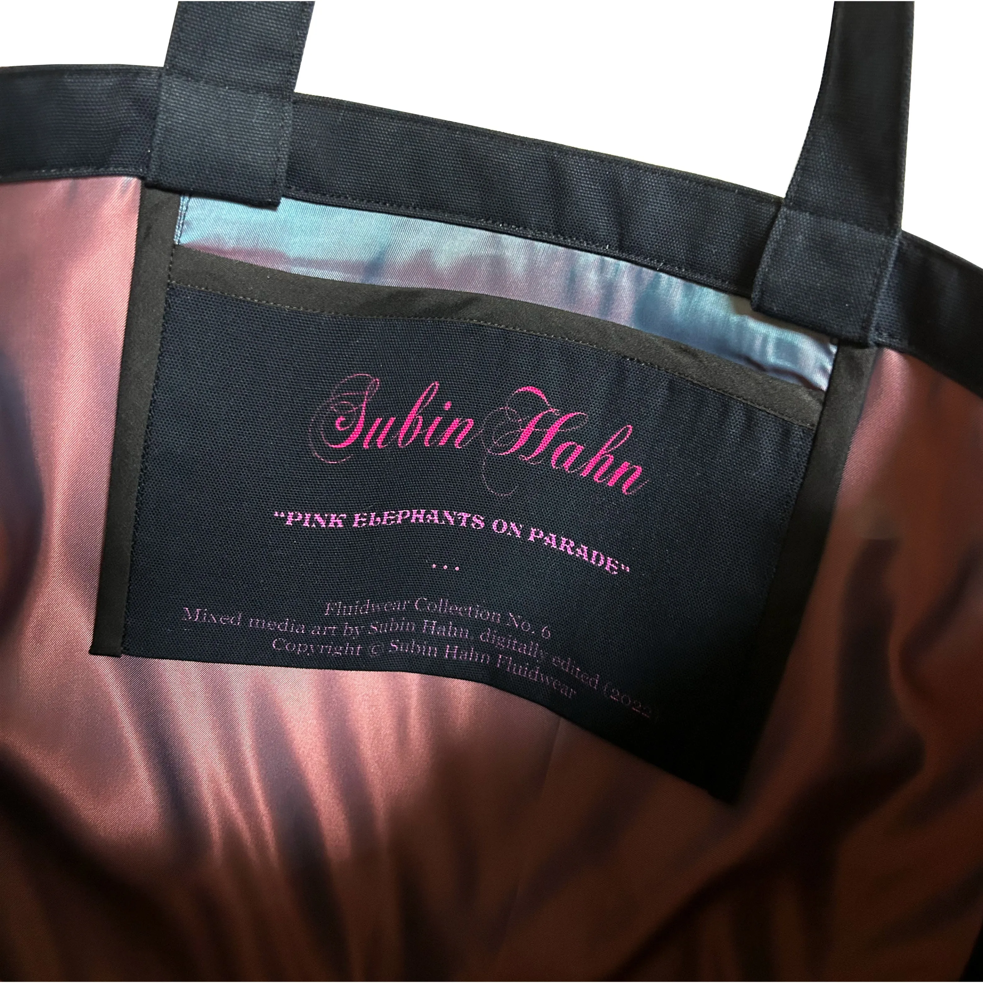 Pink Elephants On Parade Art Print Tote Bag