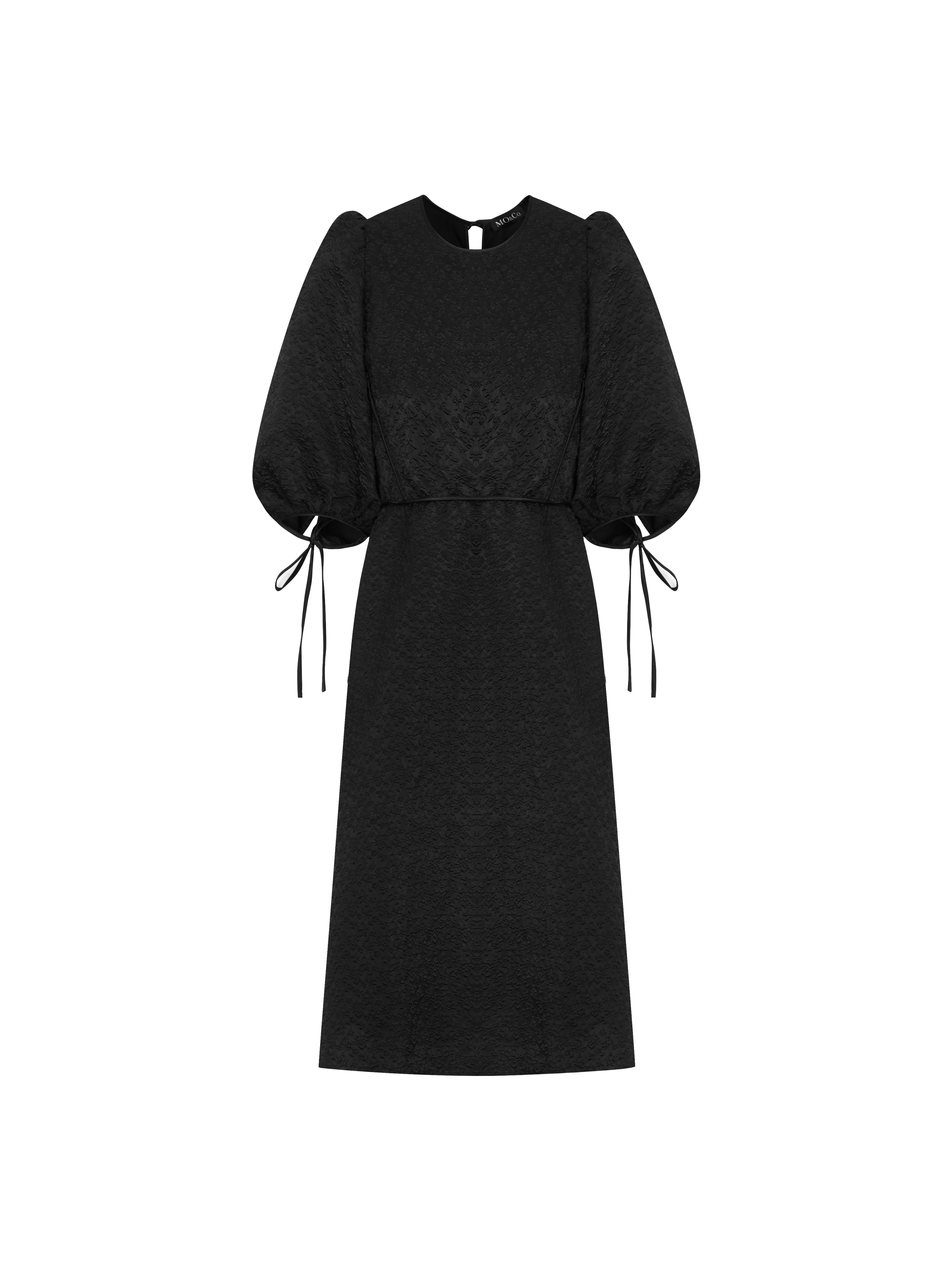Puff Sleeve Textured Dress