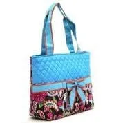 QLP601 Quilted Paisley Print 3PC Diaper Bag