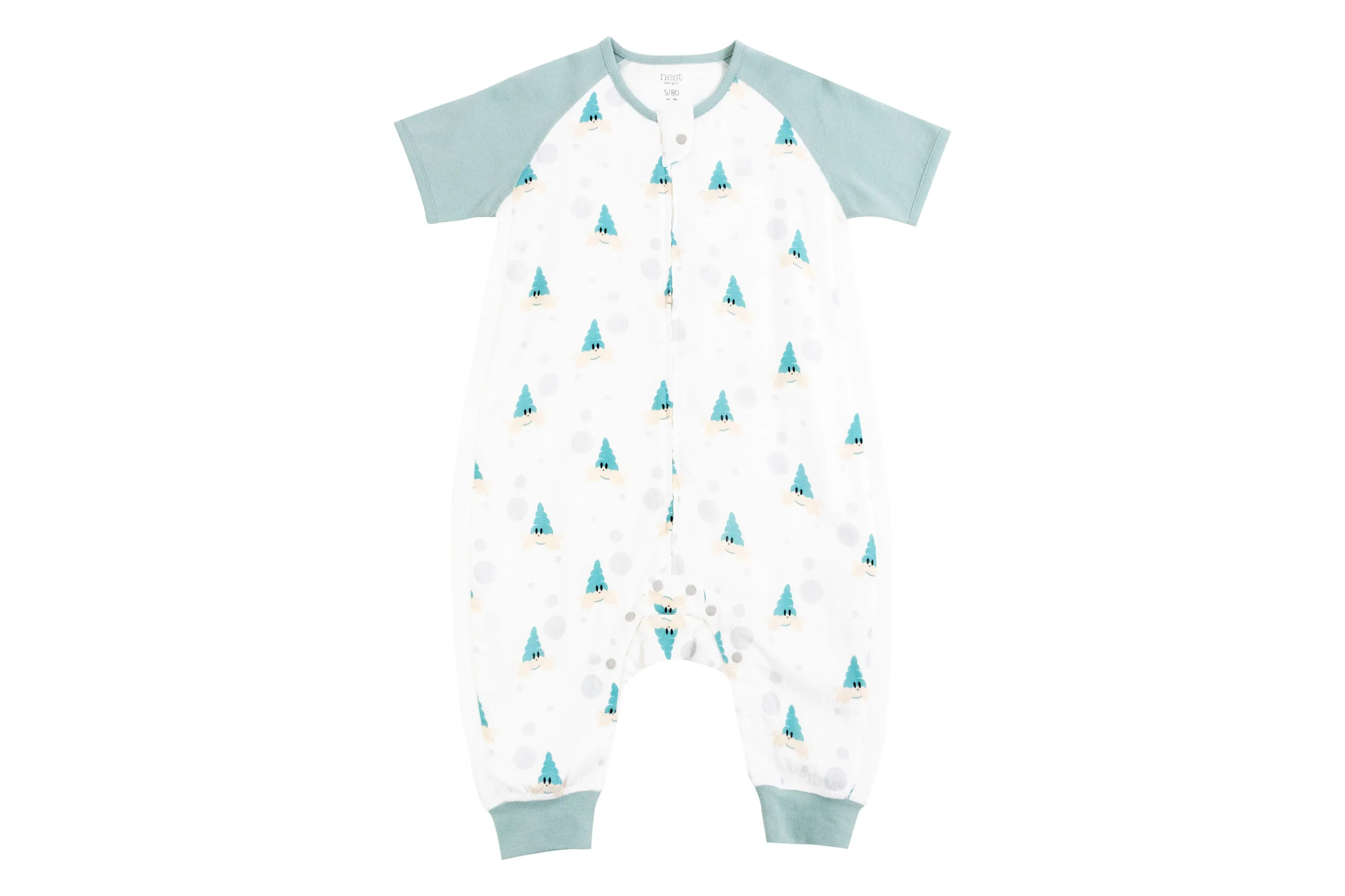 Raglan Bamboo Pima Short Sleeve Sleep Suit 0.6 TOG