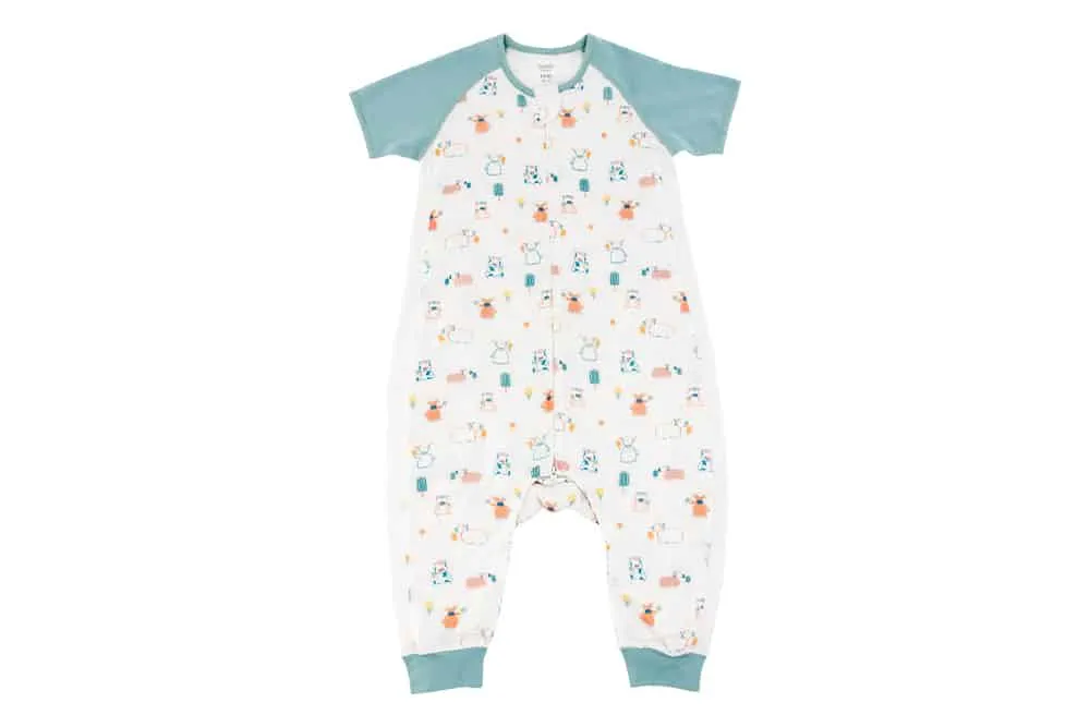 Raglan Bamboo Pima Short Sleeve Sleep Suit 0.6 TOG