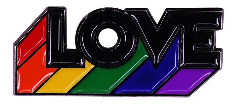 Rainbow Love Enamel Pin