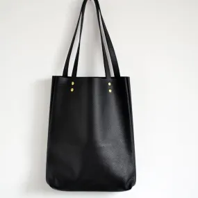 RECTANGULAR LEATHER TOTE BAG