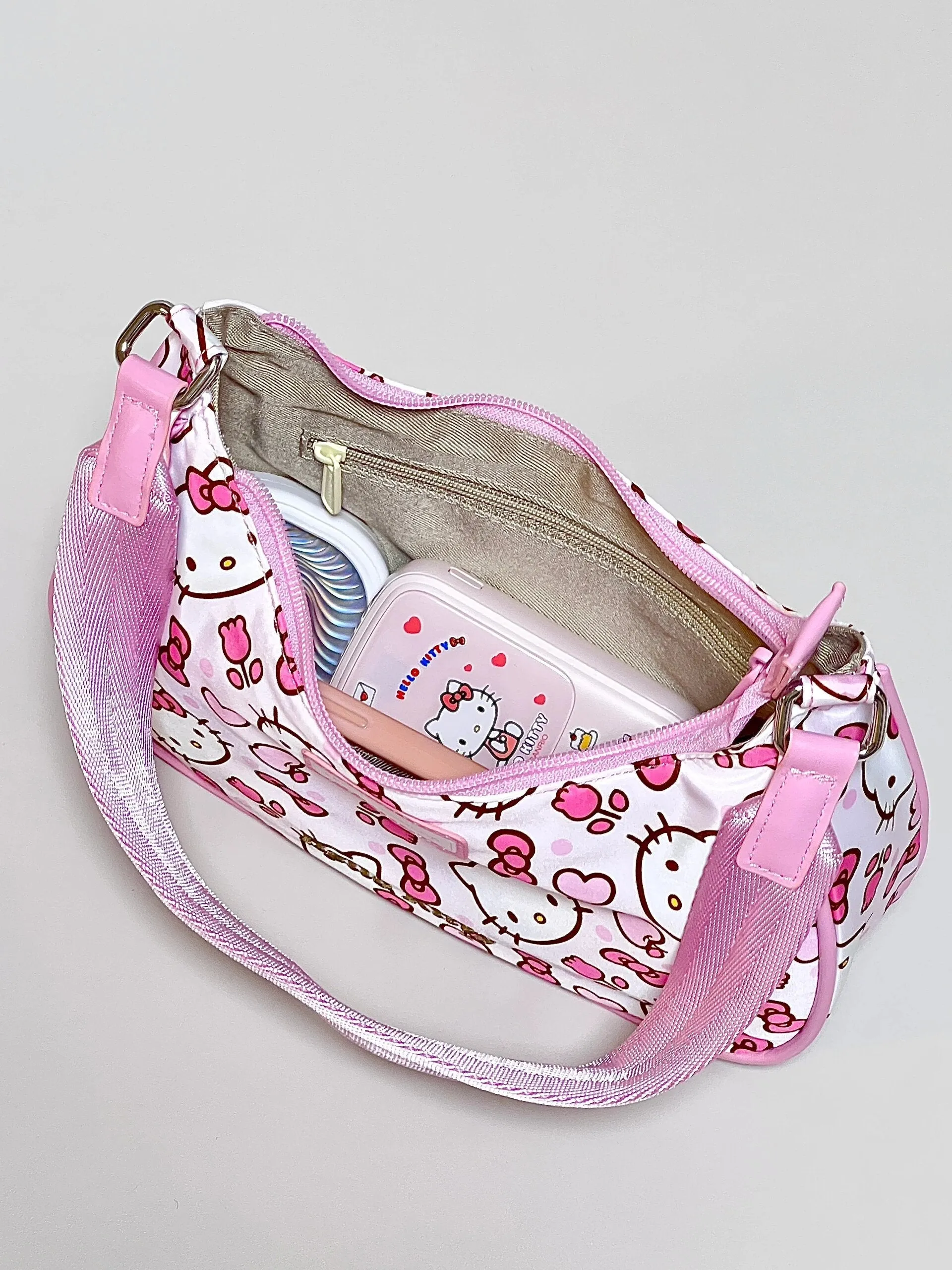 Sanrio Nylon Hobo Bag for Women Shoulder Crossbody Small
