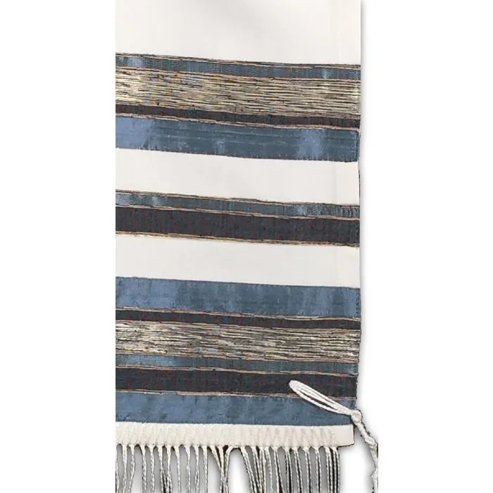 Sheer Taupe Chiffon Textured Tallit
