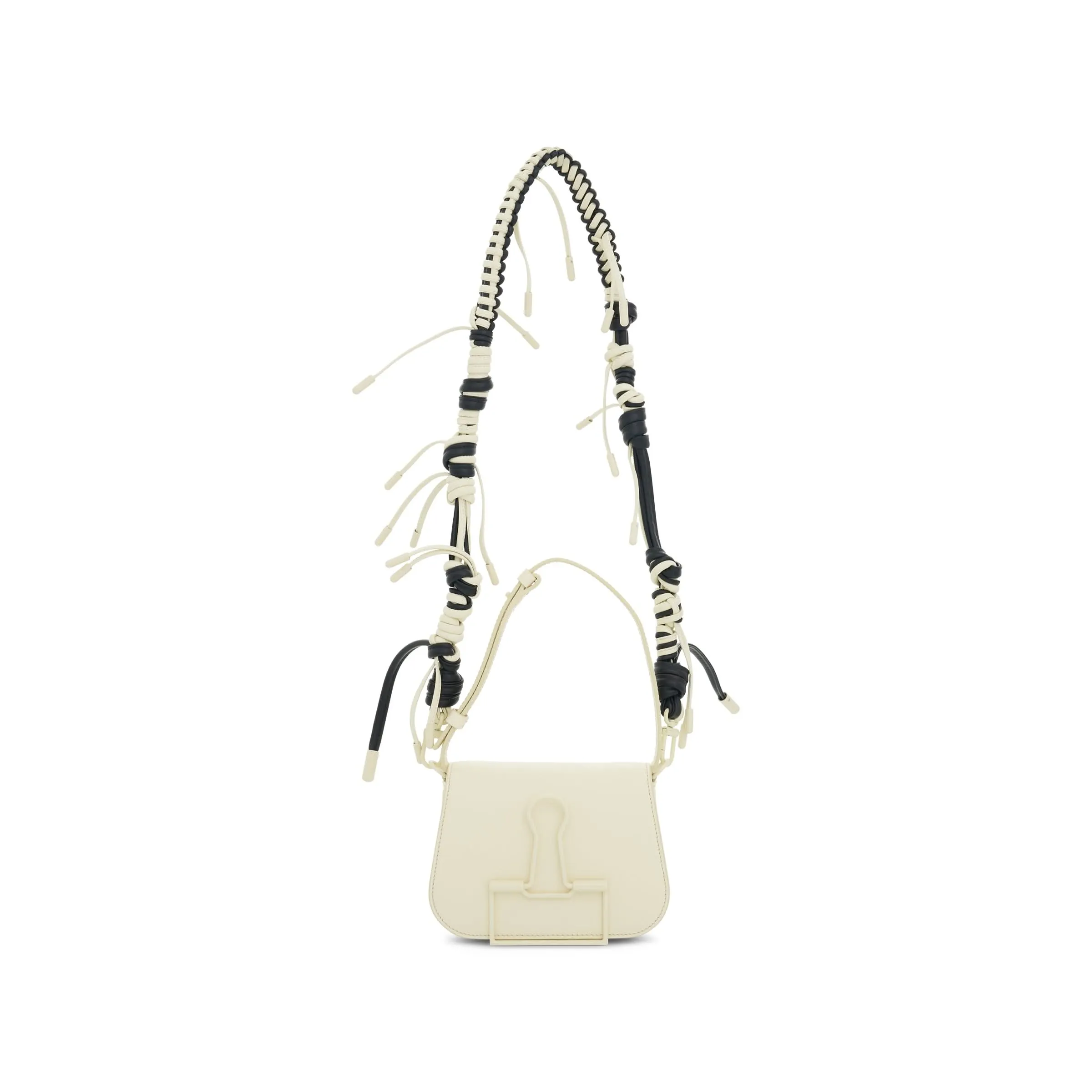 Skeleton Binder Crossbody Bag in Beige