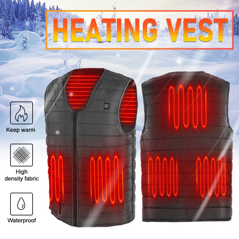 Smart USB Heated Vest Unisex Electric Heating Jacket Vest for Outdoor Camping