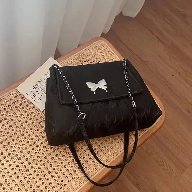 TAVIMART  -  Aesthetic Shoulder Bag for Women Elegant Butterfly Leather Luxury Fashion Tote Bag Harajuku Style Designer Female Handbag