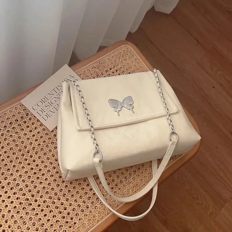 TAVIMART  -  Aesthetic Shoulder Bag for Women Elegant Butterfly Leather Luxury Fashion Tote Bag Harajuku Style Designer Female Handbag