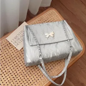 TAVIMART  -  Aesthetic Shoulder Bag for Women Elegant Butterfly Leather Luxury Fashion Tote Bag Harajuku Style Designer Female Handbag