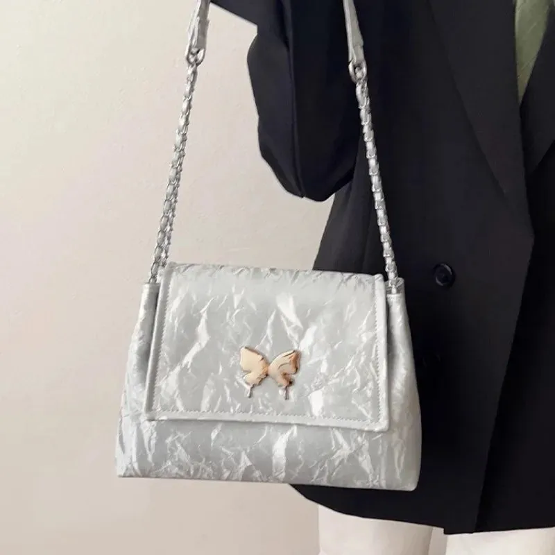 TAVIMART  -  Aesthetic Shoulder Bag for Women Elegant Butterfly Leather Luxury Fashion Tote Bag Harajuku Style Designer Female Handbag