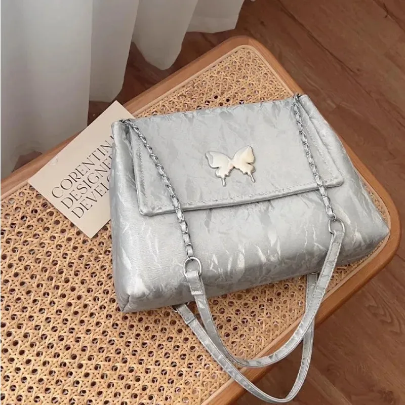 TAVIMART  -  Aesthetic Shoulder Bag for Women Elegant Butterfly Leather Luxury Fashion Tote Bag Harajuku Style Designer Female Handbag