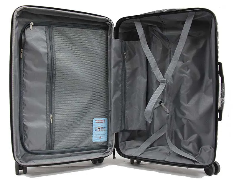Tenacious ABS PC Expandable Antitheft Zipper Luggage 8 Spinner Wheels and TSA Lock