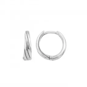 Textured Ridged 12mm Hoop Earrings 66839HP
