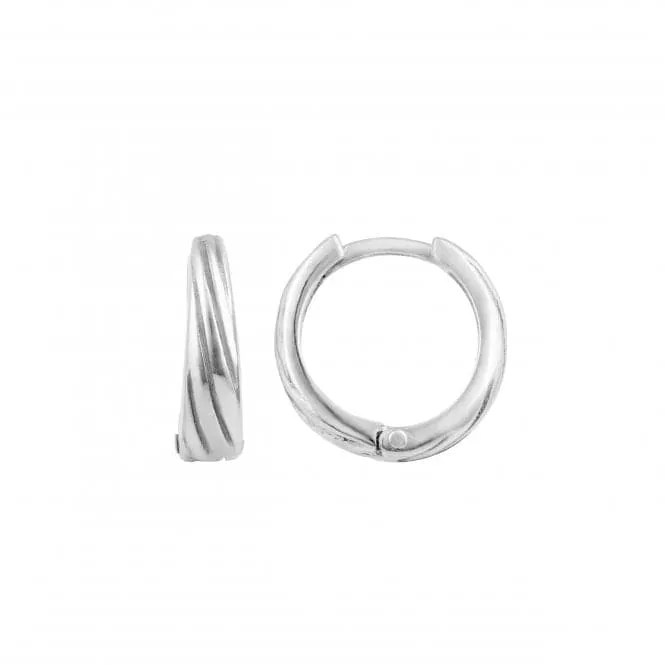 Textured Ridged 12mm Hoop Earrings 66839HP