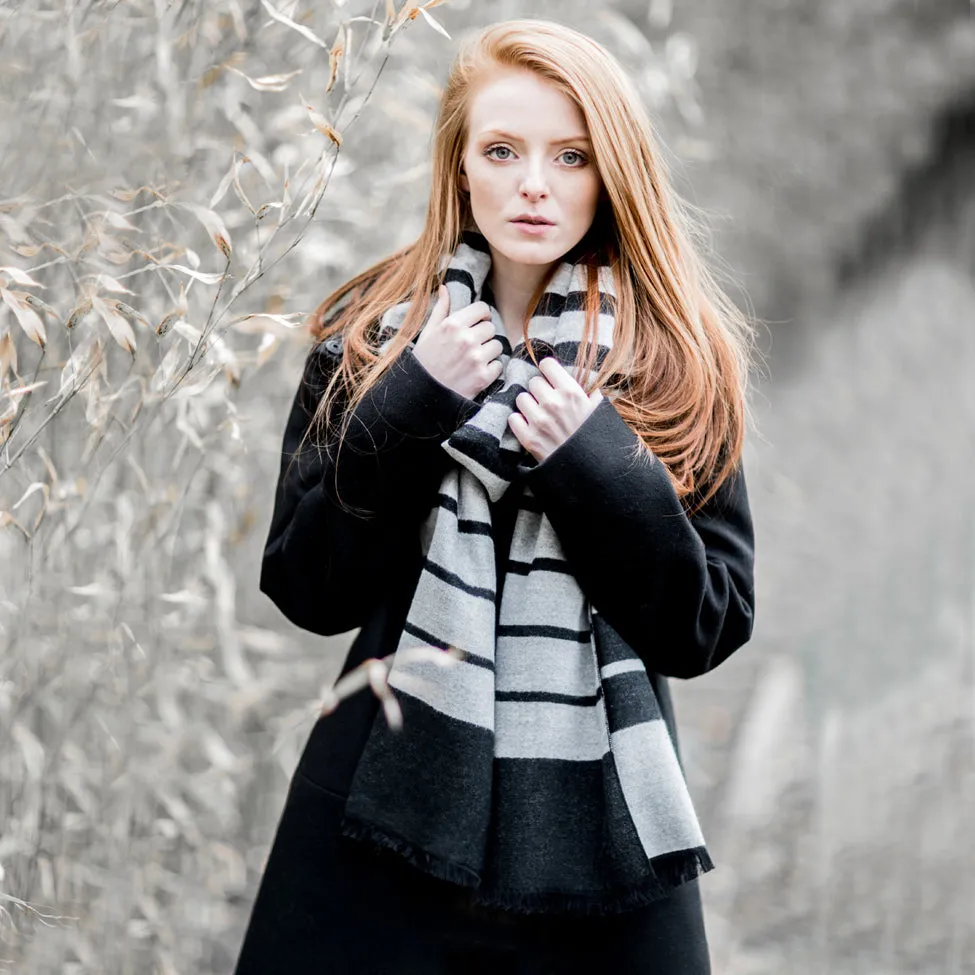 Tutti Luxurious Stripe Wrap – Grey/Black