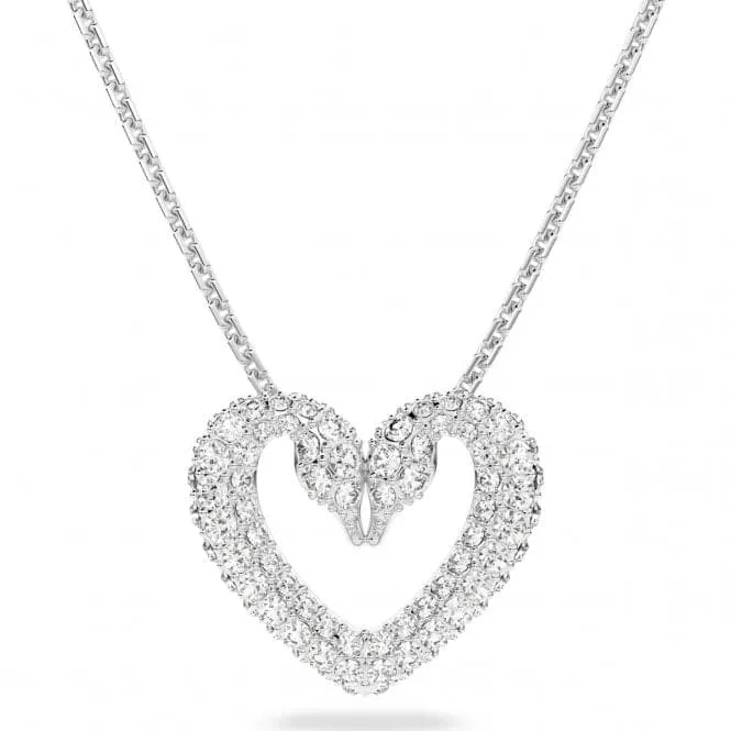 Una Heart Pendant Rhodium plated 5625533