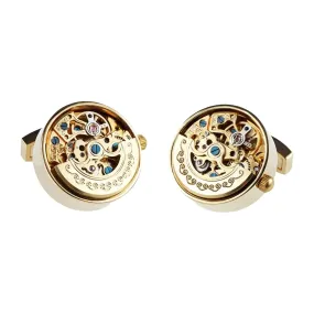 Watch Movement Cufflinks - Gold
