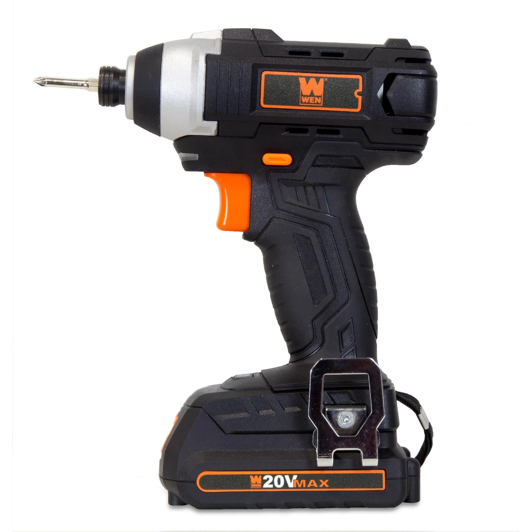 WEN 20V Cordless Impact Driver, Sander, and Impact Wrench Bundle with Two Batteries, Two Chargers, and Tool Bag