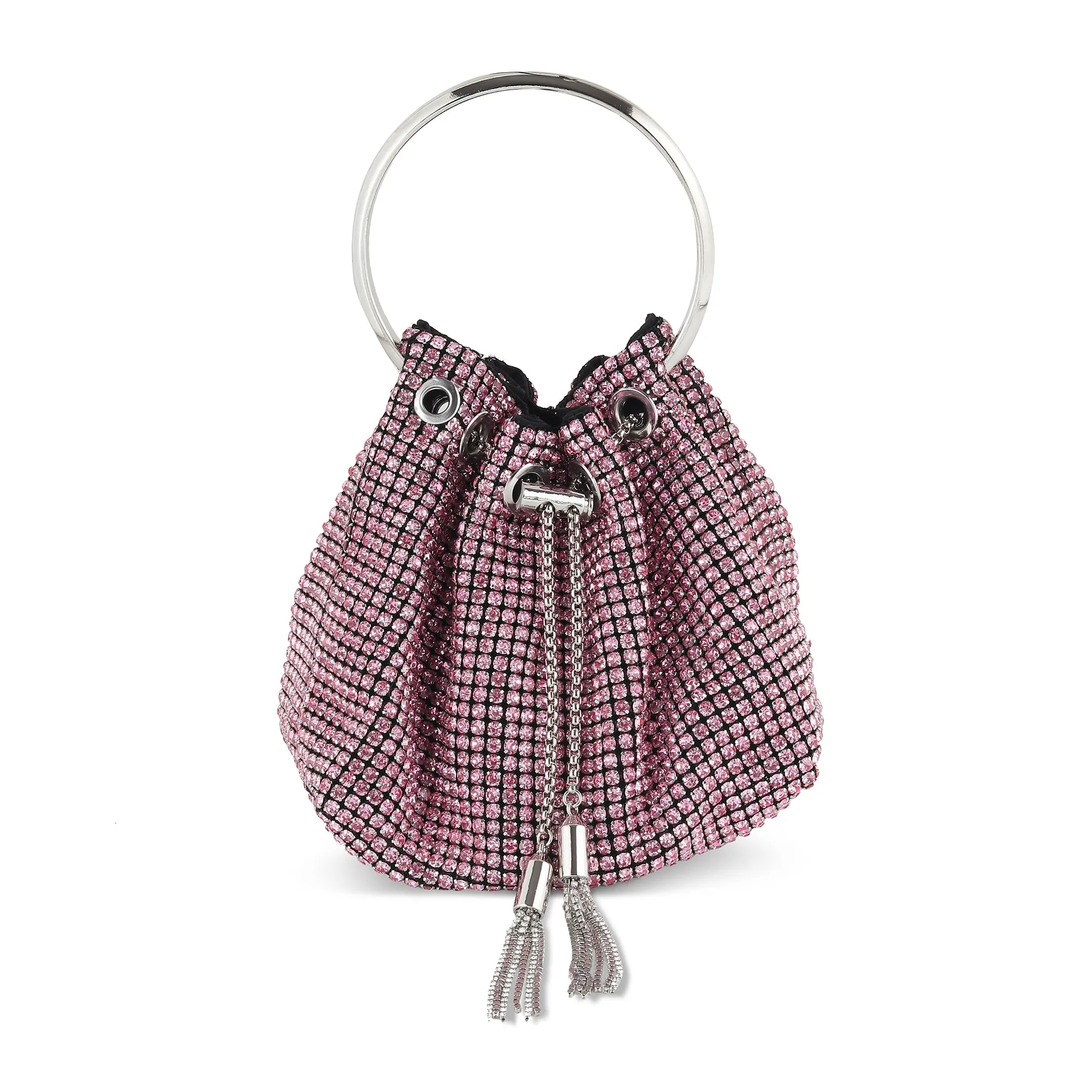 WHITNEY- PINK CRYSTAL POTLI