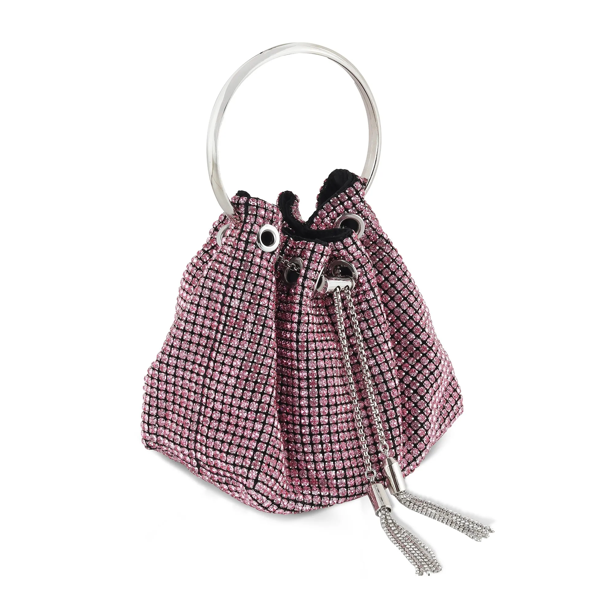 WHITNEY- PINK CRYSTAL POTLI