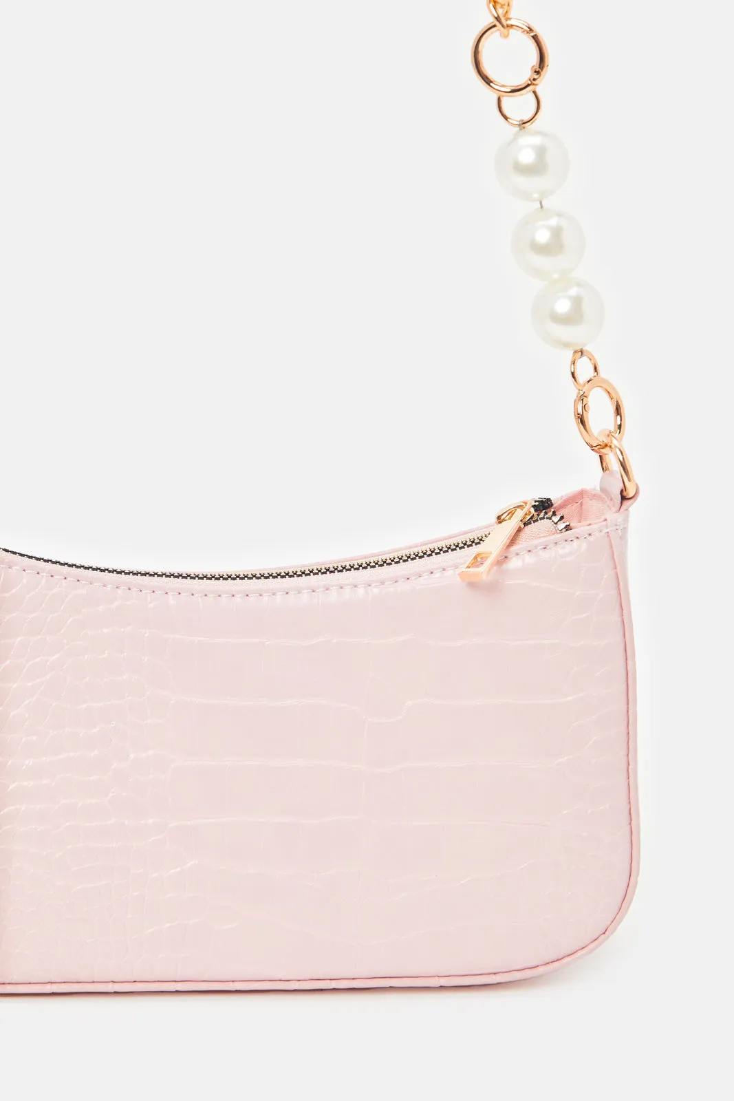Women Pink Baguette Bag